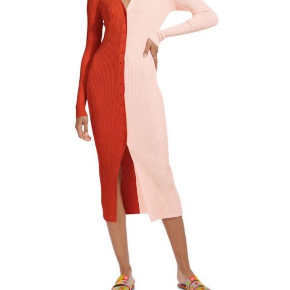 Staud colorblock dress size XL